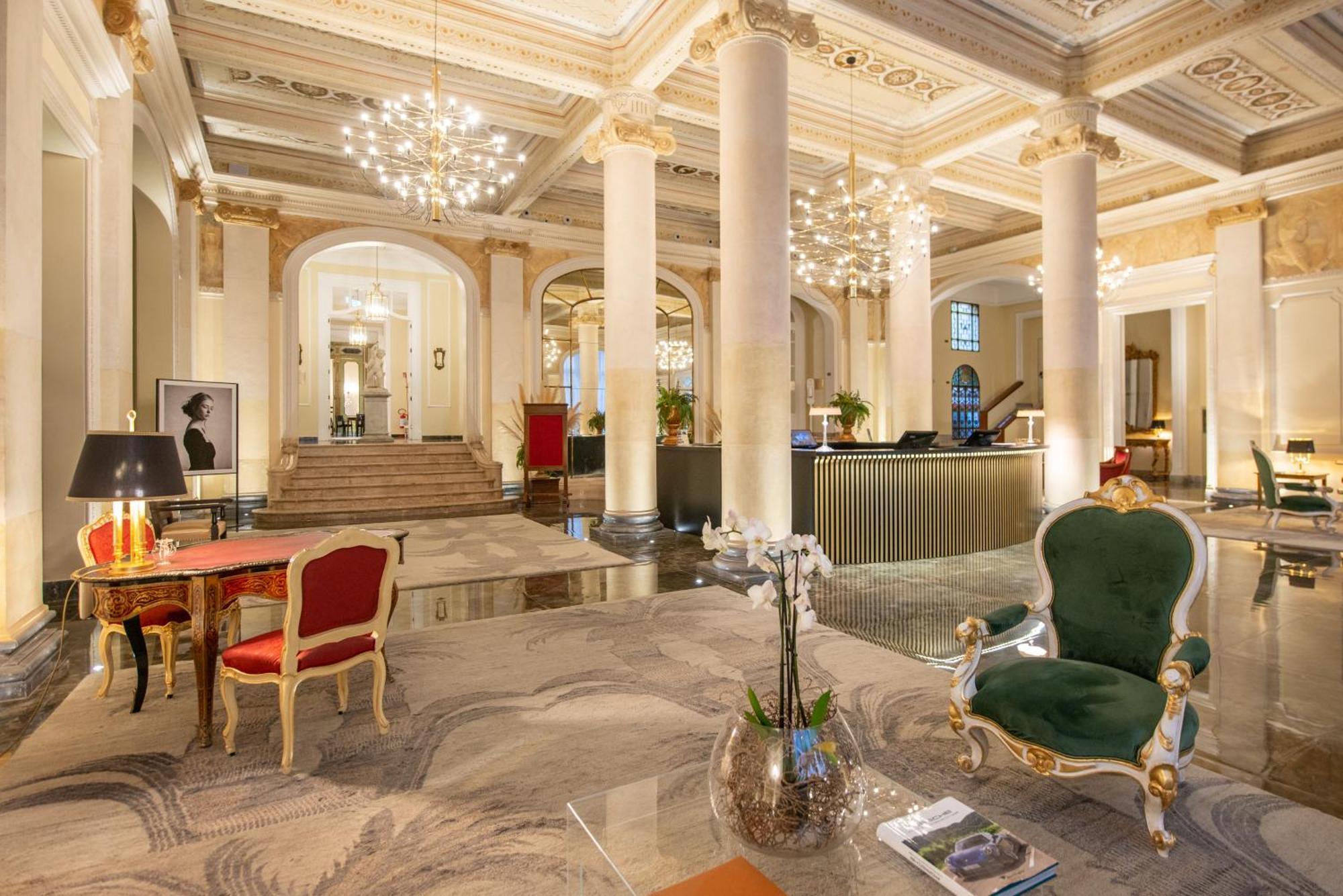 غراند هوتيل إيه ديه بالم باليرمو المظهر الخارجي الصورة The lobby of the hotel